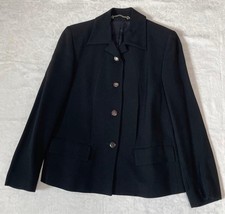 USED GUCCI BLACK JACKET WITH PRINT ON BUTTONS GOOD