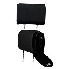 THE HEADREST Safe Removable Slide Bundle Headrest Safe - Passenger Black Cloth
