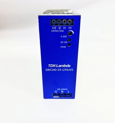 TDK Lambda DRF240 24 1/HLIVS 24V 10A 240W DIN Rail Power Supply AC/DC Industrial