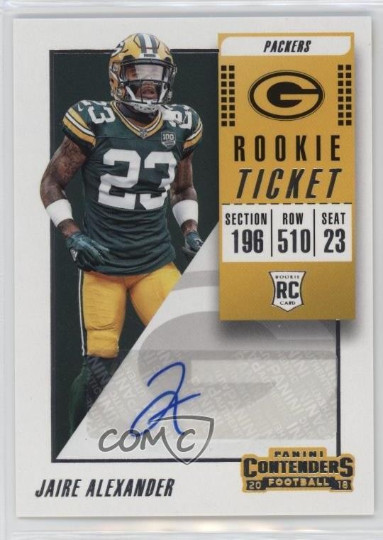2018 Panini Contenders Rookie Ticket Jaire Alexander #153 Rookie Auto RC