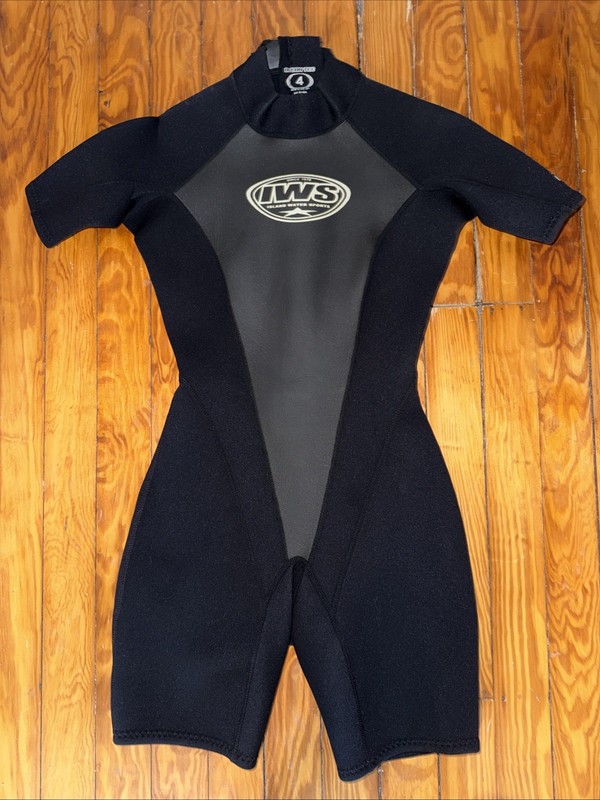 Ocean Tec IWS Shorty Wet Suit Size 4 Black Super stretch 2.2