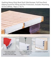 Gaahing Heavy-Duty Boat Dock Side Bumper, Full Face Dock Edging Guard for Pil...