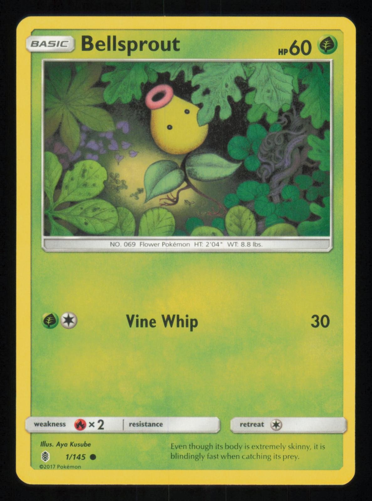 BELLSPROUT 1/145 COMMON GUARDIANS RISING LP POKEMON