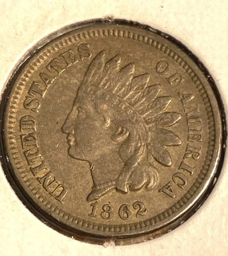 1862 Indian Head Cent - Copper-Nickel - XF-AU