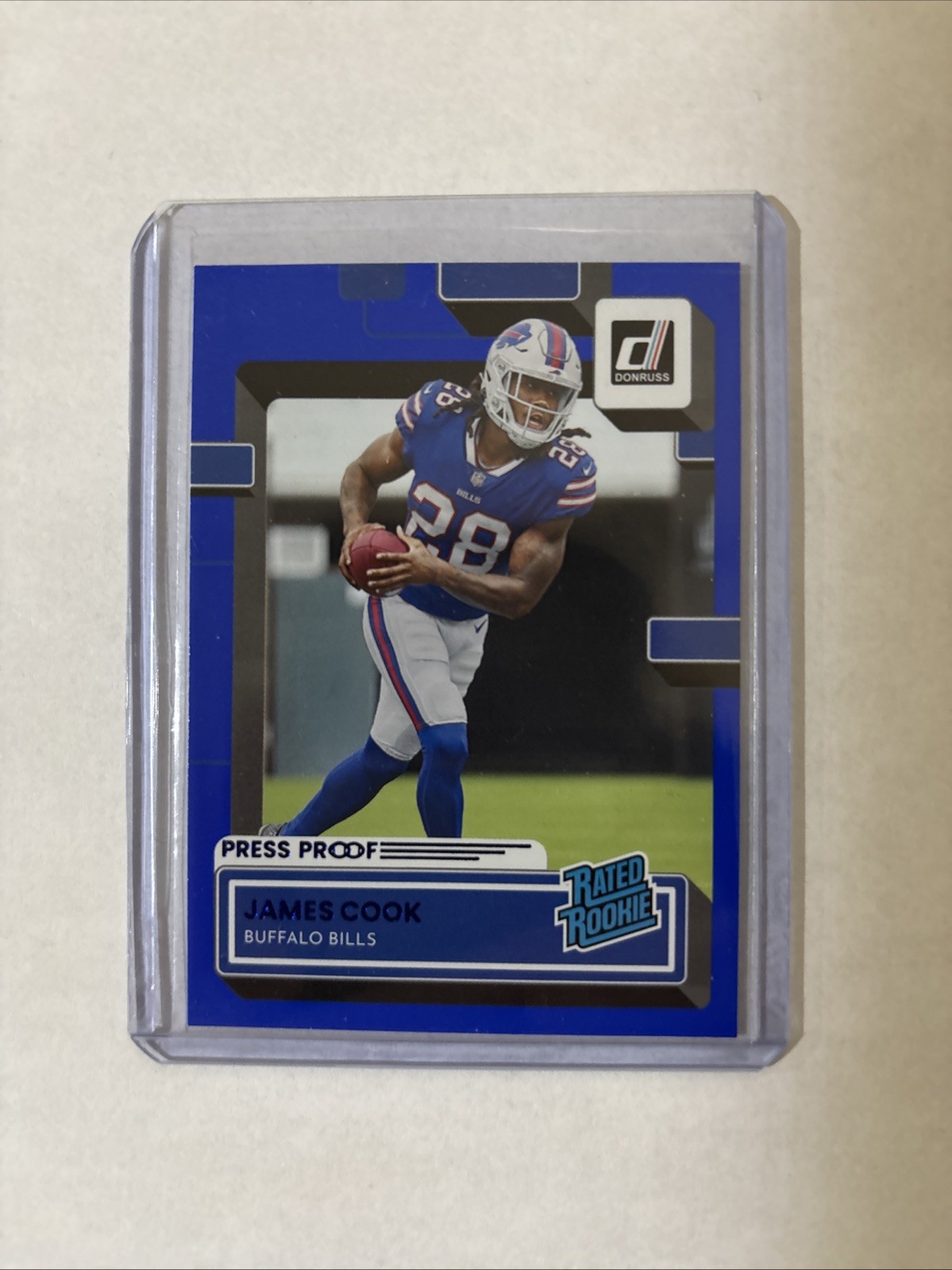 2022 Donruss Blue Press Proof James Cook #315 Rookie