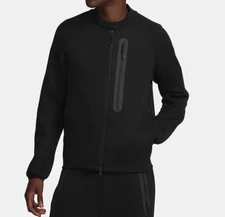 Nike Sportswear Tech Fleece Bomber Jacket Black Sweatshirt FB8008-010 Mens XL