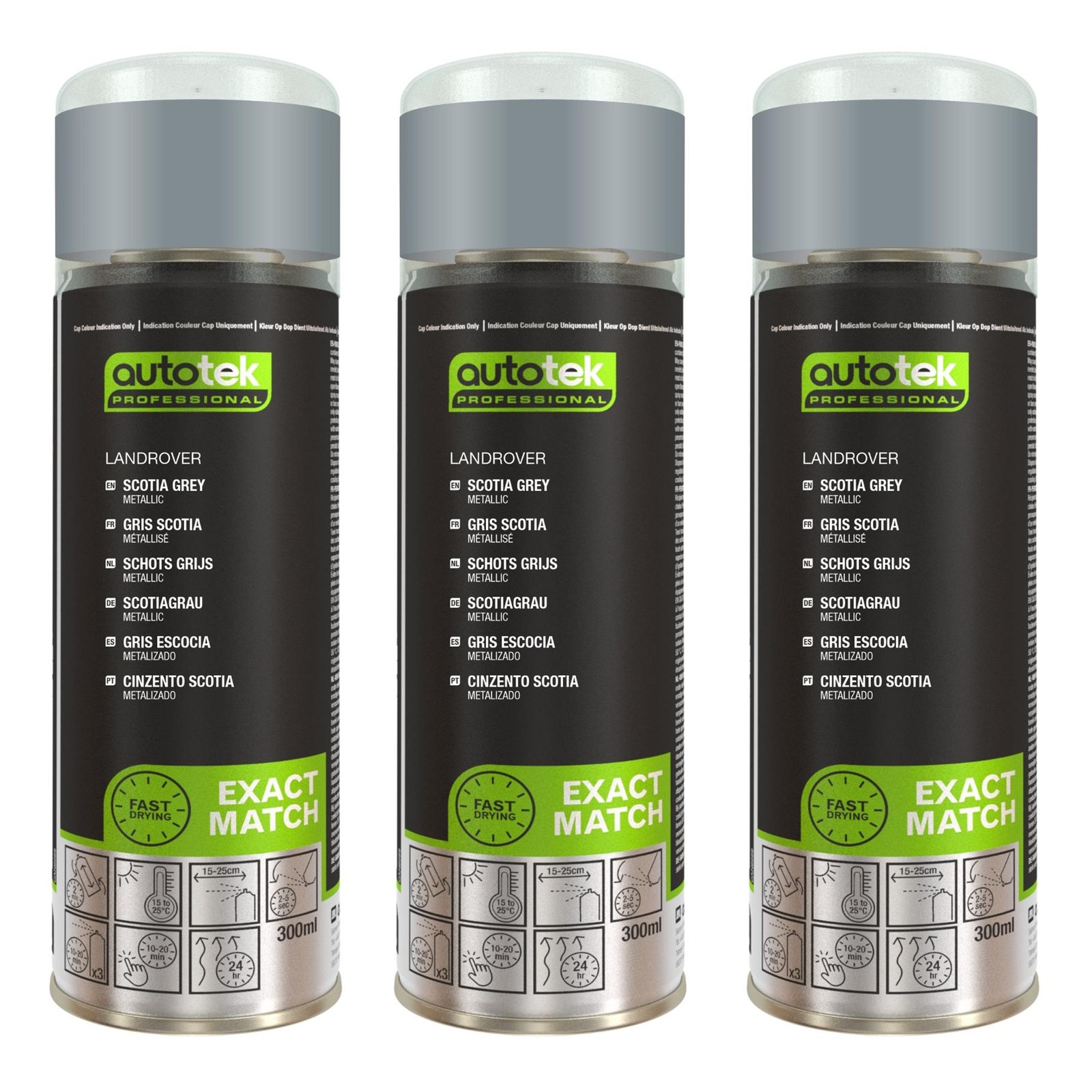 Autotek Land Rover LAZ 943 Scotia Grey Aerosol Spray Paint 300mL Exact Match - Image 5
