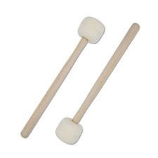 1 Pair Anti-slip Wool Felt Drum Mallets, 12.8 Inch Length Drum Mallet, Beige
