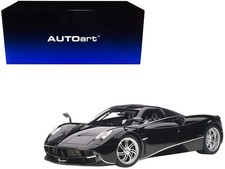Autoart 12233 1/12 Pagani Huayra Gloss Black with Silver Stripes and