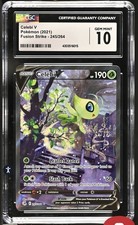 Pokémon 2021 Celebi V Ultra Rare Holo 245/264 Fusion Strike CGC 10 Gem Mint 