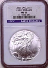 2007 American Silver Eagle MS-69 NGC Blue Label, Early Release