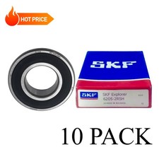 10PACK SKF 6205-2RSHC3 6205-2RSH 25X52X15MM Double Rubber Seal Bearings 6205RS