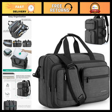 3-in-1 Laptop Bag for Men, 17.3" Water-Repellent Briefcase, Business Travel Shou