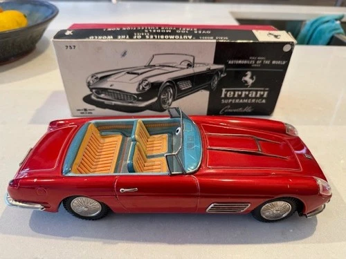 Japanese vintage toy car Ferrari Superamerica convertible by Bandai