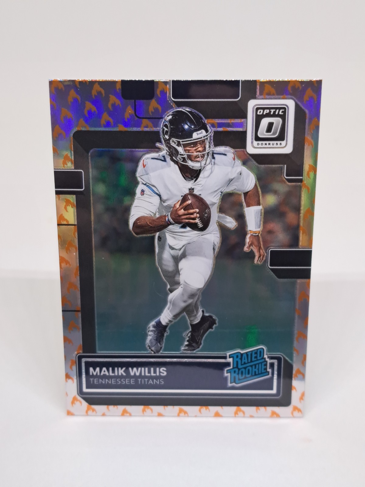 2022 Panini Donruss Optic Rated Rookie Malik Willis #203 Fire Prizm (RC)