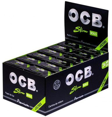24x OCB Premium Rolls &  Tips, 24 Rollen 4m Papier inkl. Tips (Karton)