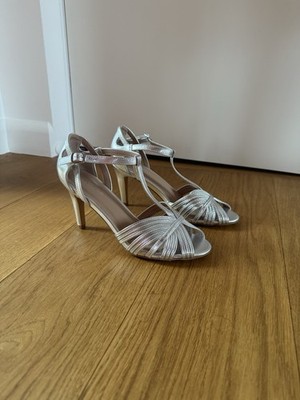 Anna Field High Heeled Sandals Silver colored Size 39 Silberne Schuhe NEU NEW