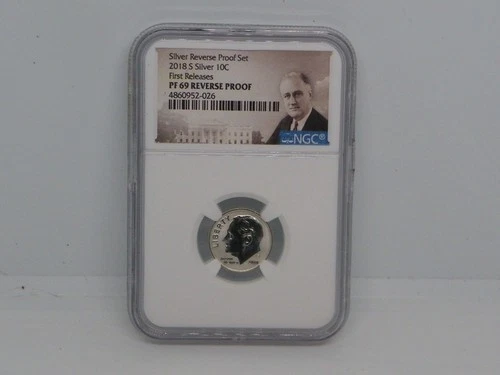 2018 S REVERSE PROOF SILVER ROOSEVELT DIME NGC PF69