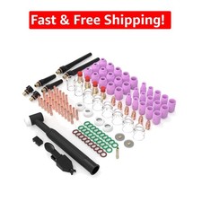 Durable 123-Pc TIG Welding Torch Kit with Heat-Resistant Nozzles for WP-17/18/26