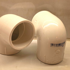 Charlotte Pipe 2" PVC 90° Elbow Fitting, Made in USA, 2-Pack (PVC 00323 1600)