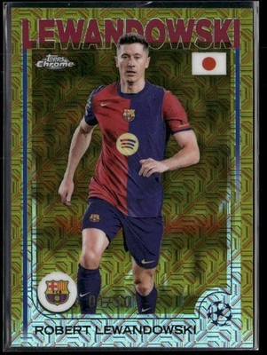 2024-25 Topps UCC Japan  #200 Robert Lewandowski Chrome Gold Mojo Ref /50