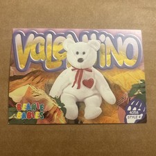 Ty Beanie Babies 2nd Edition Series 4 1999 #251 Valentino The Bear Card
