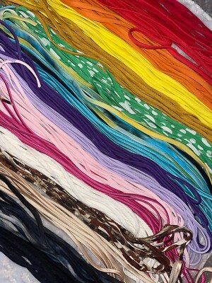 Lot 85 yards hollow cord cording spaghetti strap tube corset string 1/4'' wide