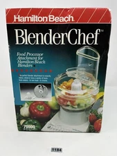 Hamilton Beach BLENDER CHEF Food Processor Attachment 70900 Complete Open Box