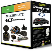 Elektrosatz 7-Pol Spezifisch für Ssangyong Rexton 09.2017-Jetzt NEU Inkl. EBA