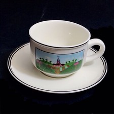Belle GRANDE TASSE A THE & SOUCOUPE de VILLEROY & BOCH DESIGN NAIF LAPLAU N°7