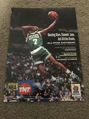 Vintage 1990s DEE BROWN in REEBOK PUMP Poster Print Ad - Main Image