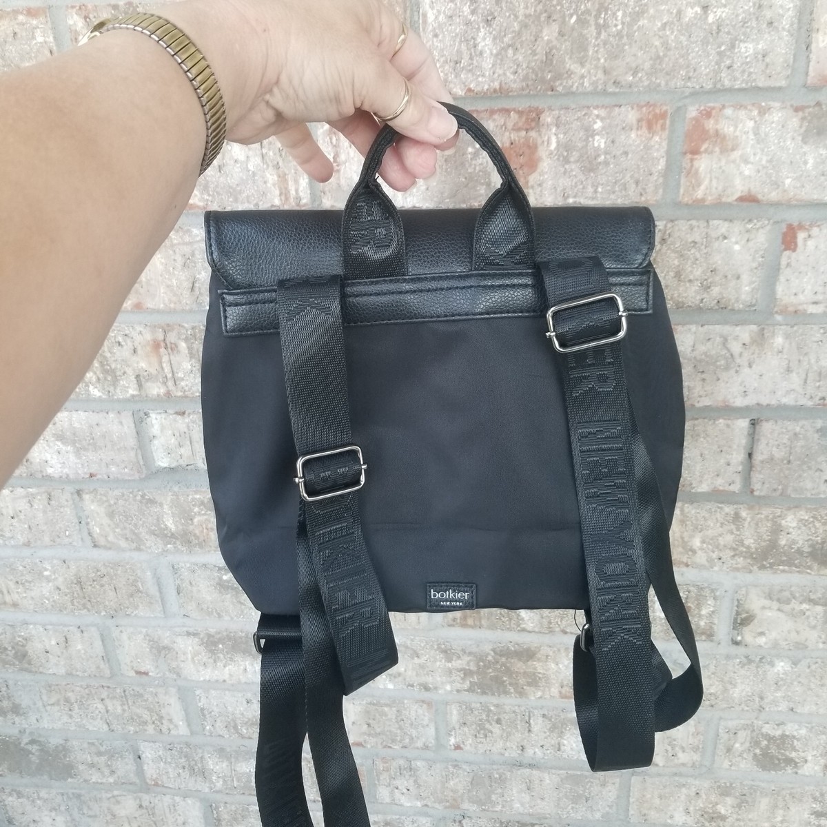 BOTKIER NY Trigger Nylon & Faux Leather BLACK MINI BACKPACK BAG (10x10x4) | eBay BOTKIER NY Trigger Nylon & Faux Leather BLACK MINI BACKPACK BAG (10x10x4) | eBay