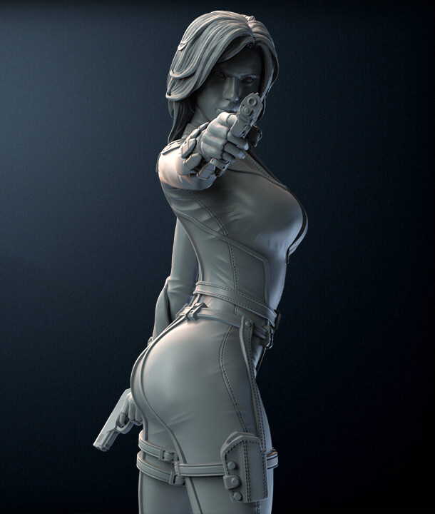 Black Widow statue figure STL file for 3d printing | eBay