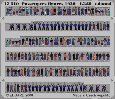 Eduard 1/350 Ship 1920's Era Passengers Figures Photoetch Accessory 17510