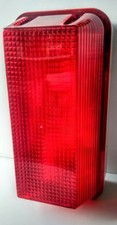 Red Bulkhead Security Wall Light Fitting IP 65  + 15w Bulb Equivalent to 75w