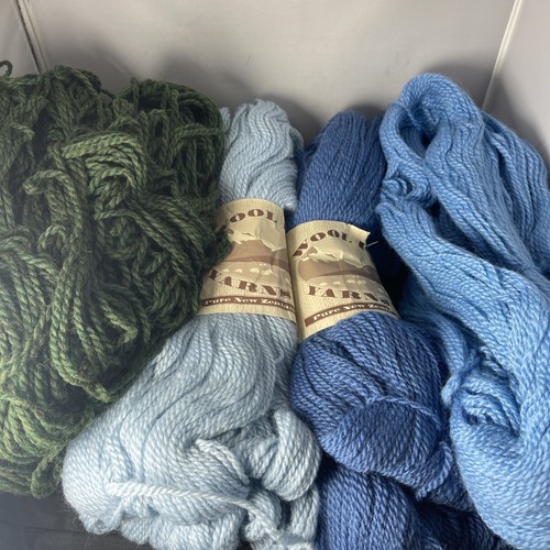 Wool Pak Yarns New Zealand Mixed Lot Of 4 Pure New Wool