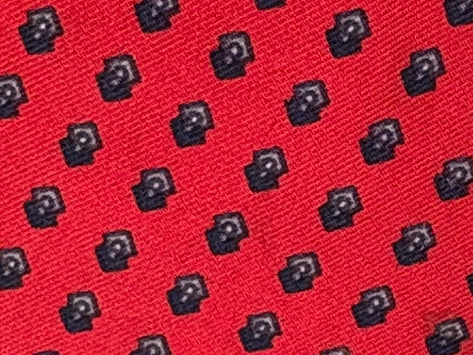 Corbata Lunares Roja LANVIN Nueva York París 3" Ancho, 58" Largo VER Foto 3 de 4