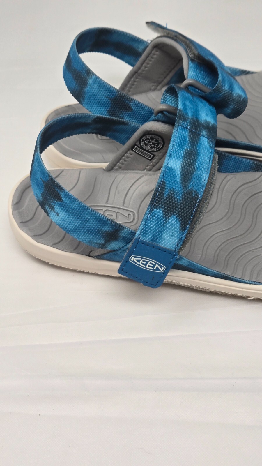 Sandali KEEN unisex bambino Elle cinturino posteriore regolabile punta aperta blu taglia 5