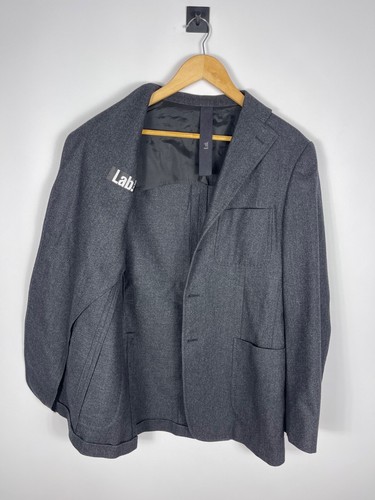 Pal Zileri Lab Herren Smoking Blazer Grau Wollsakko Gr. 48 Made in Italy - Bild 6 von 10