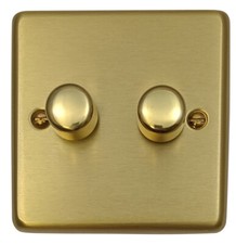 G&H Satin Brushed Brass CSB3 Light Switches, Plug Sockets, USB, Dimmers, Toggles