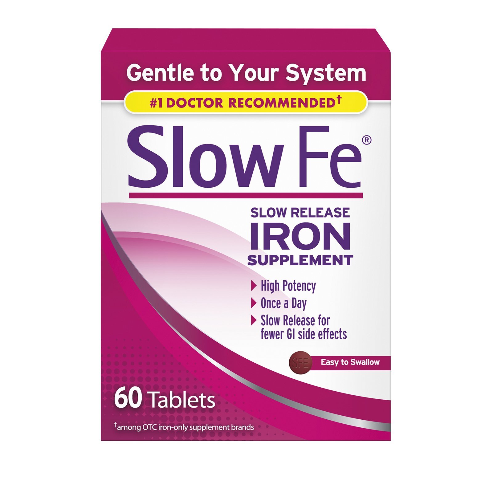 45mg Iron for Iron Deficiency, Slow Release, High Potency, Easy to Swallow - ...