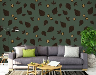 3D Black Leaf ZHUA008 Wallpaper Wall Mural Self-adhesive Kasumi Loffler Zoe