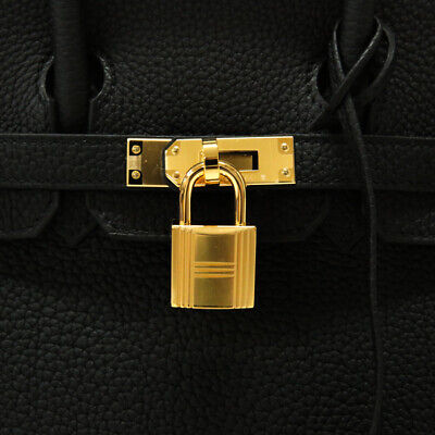 HERMES Birkin 25 Togo Leather Gold Hardware Classic handbag B 2023 Noir  Black