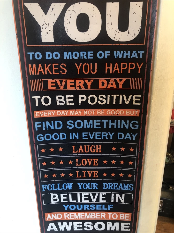 Hanger Frame Poster Motivational Inspiration Quotes Wall Art Canvas Print 14”x40 - Image 3 of 4