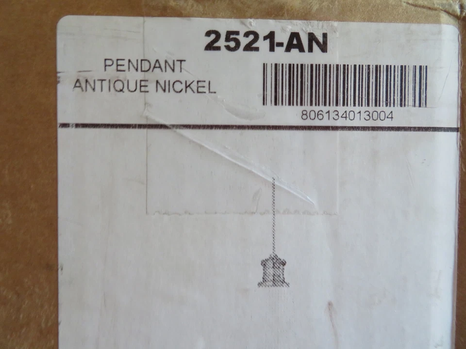 NUEVO Lámpara de techo colgante Hudson Valley 2521AN Bradford 5" BLANCA y níquel Foto 2 de 3