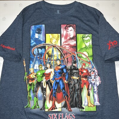 XTO Energy Exxon Mobil Six Flags Super Hero Men's Large T Shirt GA#3