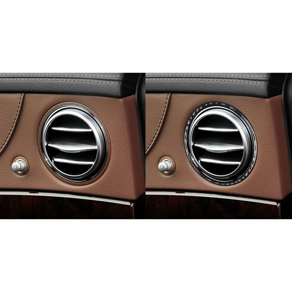 Ajuste de anillo de salida de aire de control central de fibra de carbono real para Benz Maybach 2013-20 Foto 2 de 4