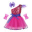 thumbnail 13  - Girls Mesh Dress Jazz Ballet Dancewear One-Shoulder Leotard Skirt+Hairclip Set
