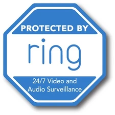 Ring Doorbell Sticker Video Security Camera Door Window Decal Outdoor Safe 3.75”