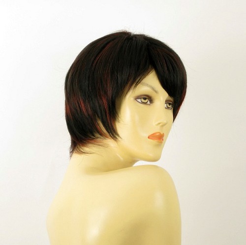 wig for women 100% natural hair black and red wick ref ANNE 1b410 PERUK - Picture 8 of 8